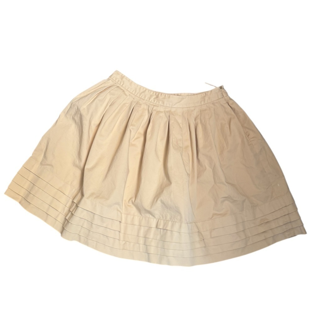 YARGICI Cotton Women’s Tan Cream Pleated Mini Skirt EUR Size 36 - Picture 4 of 16